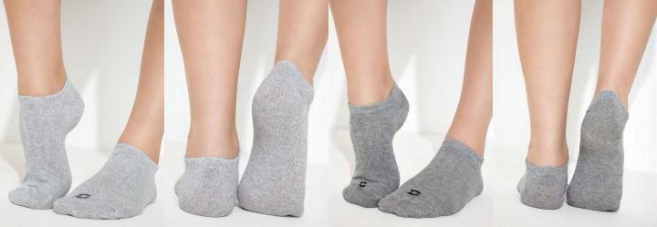 Kit com 3 Meias Soquetes Rosa/Cinza/Chumbo