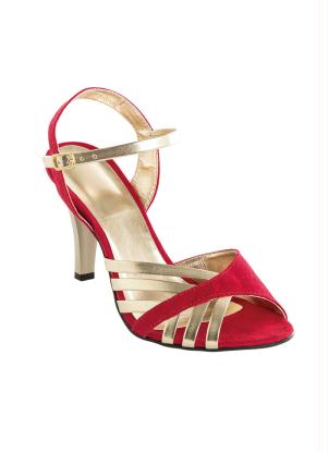sandalia de festa vermelha
