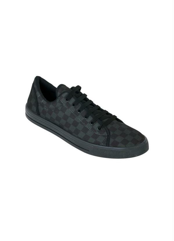 Tnis (Preto) com Estampa Xadrez