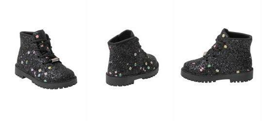 Bota Molekinha Preta em Sint�tico