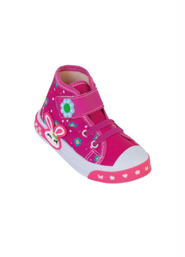 Tnis Infantil (Pink) com Elstico e Velcro