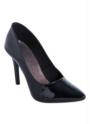 scarpin envernizado preto