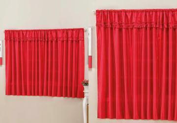 Cortina com Band Vermelha 200x150 cm