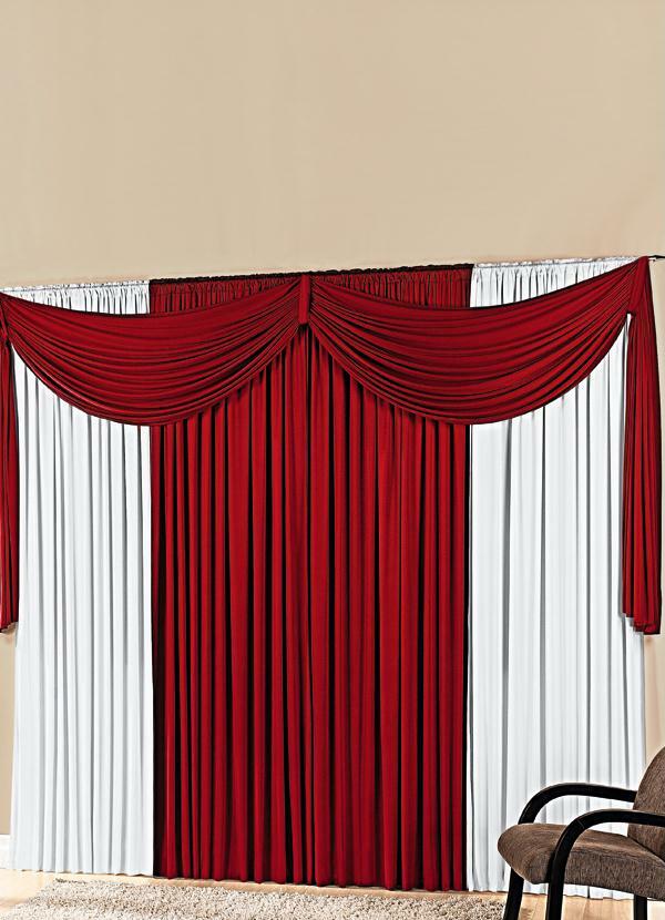 Cortina com Band (Vermelha) 300x170 cm