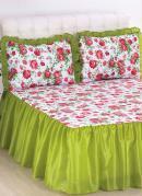 Jogo de Colcha Verde Casal 3 Peas