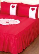 Jogo de Colcha Vermelha Casal 3 Peas