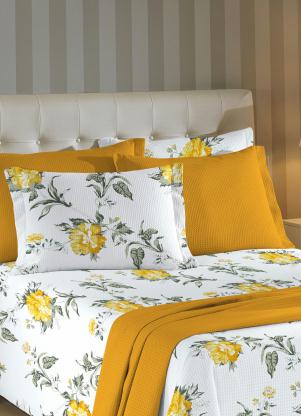 Fronha Piquet (Floral Amarela) 1 Pea