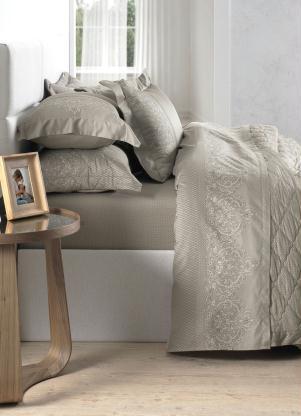 Jogo de Cama 270 Fios (Bege (Casal)) 4 Peas