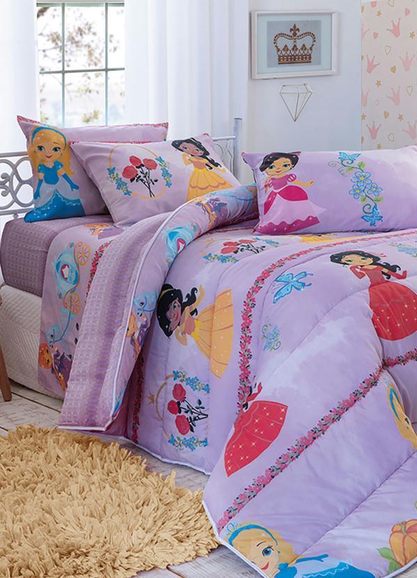 Jogo de Cama 140 Fios (Rosa (Solteiro)) 3 Peas