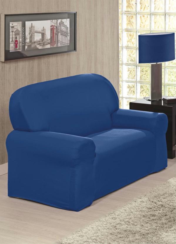 Capa para Sof 2 e 3 Lugares (Azul) 2 Peas
