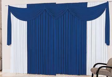Cortina com Band Azul 300x170 cm