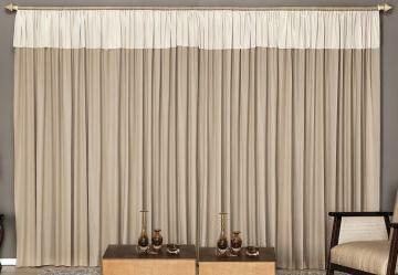 Cortina com Band Bege 300x170 cm