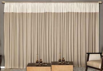 Cortina com Band Bege 400x230 cm