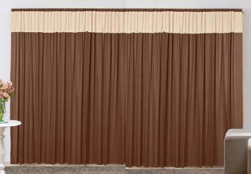 Cortina com Band Tabaco 300x170 cm