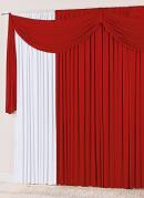 Cortina com Band Vermelha 400x230 cm
