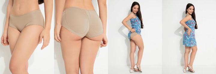 Calcinha Modeladora Levanta Bumbu Bege