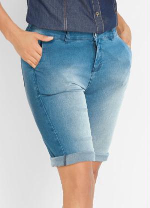 Bermuda Jeans Skinny (Azul Mdio)