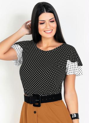 Blusa com Babado na Manga (Po) Moda Evanglica