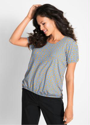 Blusa Manga Curta Po (Azul/Amarelo)