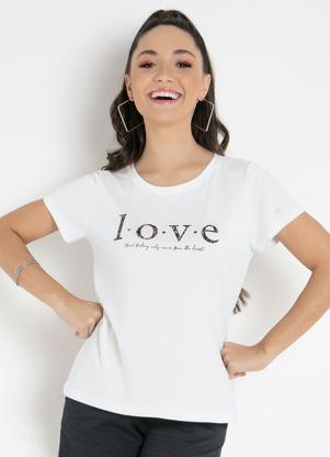 Blusa (Off White) Texturizada com Estampa Rovitex