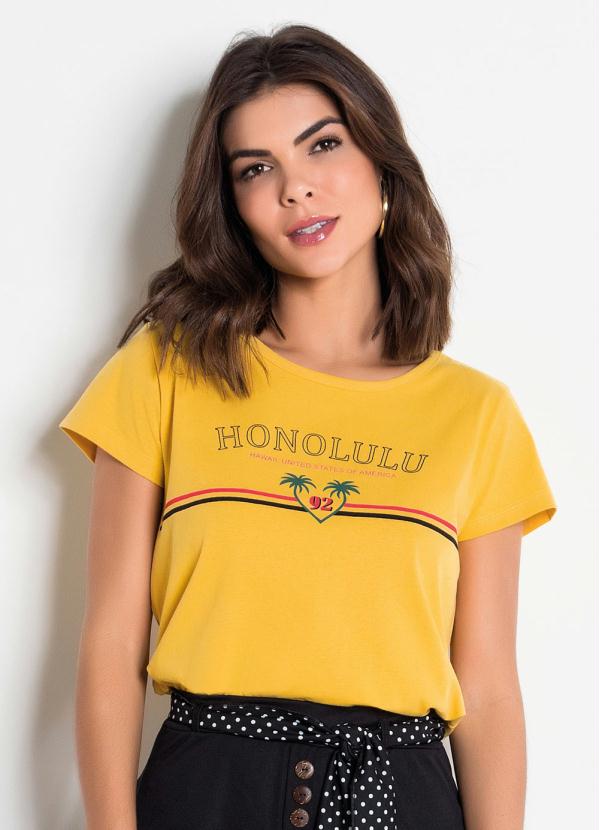T-Shirt (Amarela) com Estampa Frontal