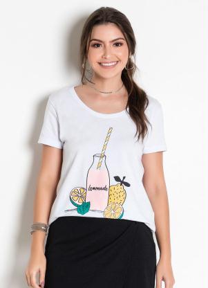 T-Shirt (Branca) com Estampa Limonada
