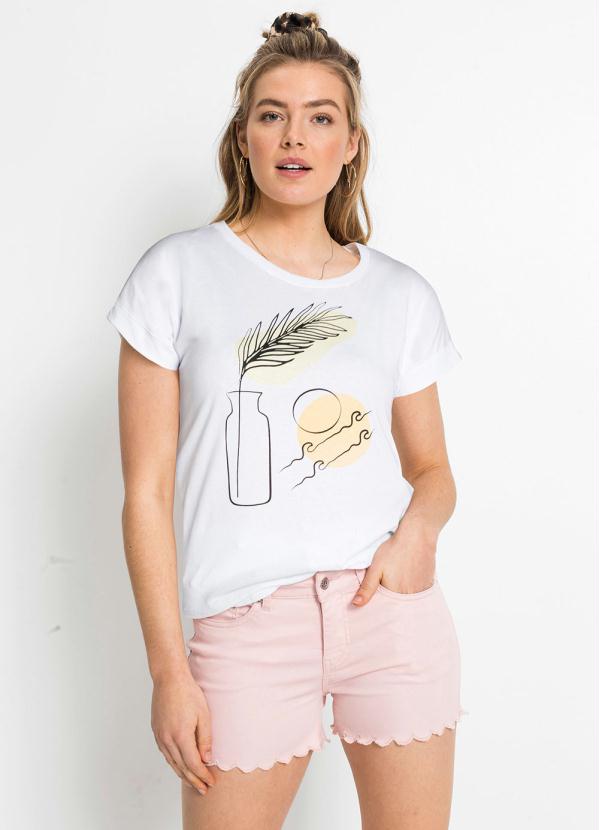 T-Shirt com Estampa (Branca)