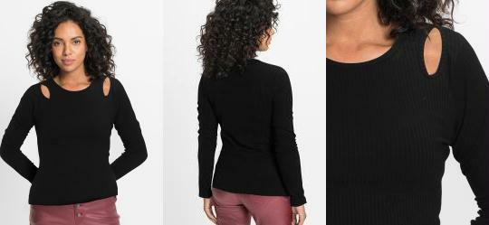 Blusa Canelada Preta