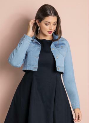 jaqueta jeans curta plus size