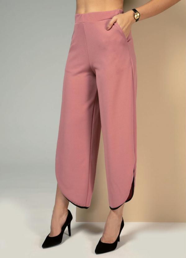 Cala com Bolsos e Fenda (Rosa)