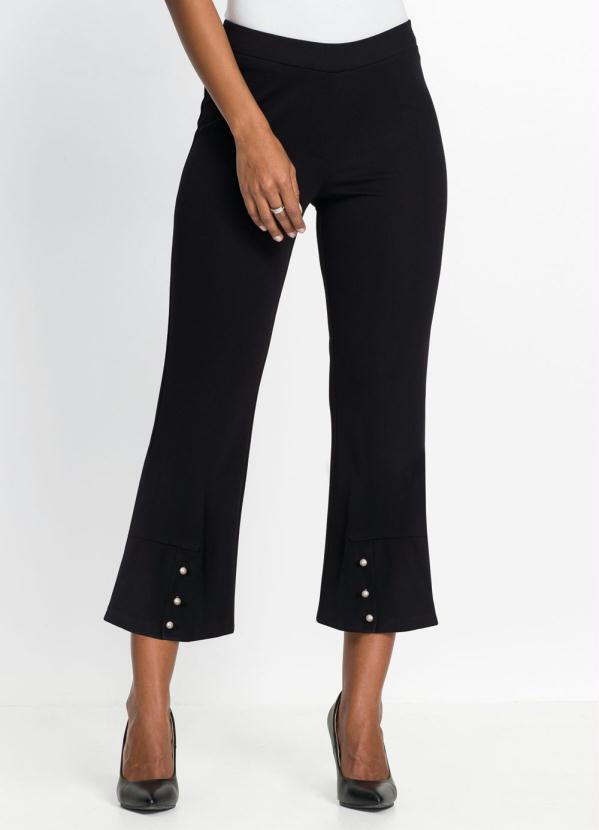 Cala Cropped com Prolas (Preta)