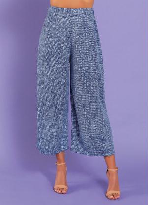 Calça Cropped (Jeans Azul)