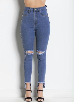 Cala Jeans (Azul Claro) com Barra Mullet Desfiada