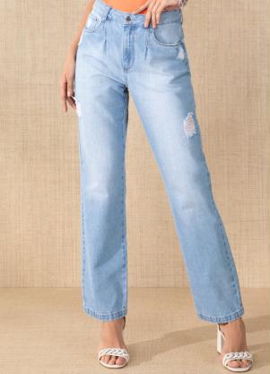 Cala Jeans (Azul Claro) com Pudos