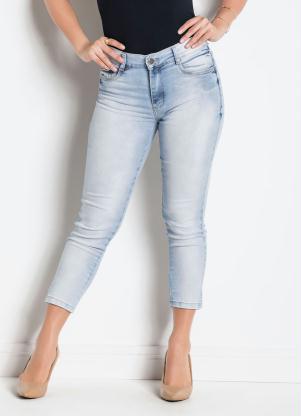 Calça (Jeans Claro) Sawary Modelo Cropped