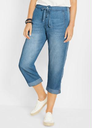 Calça Jeans Confort Cropped (Azul Claro)