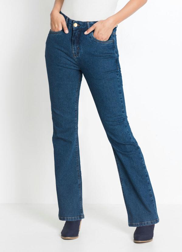 Calça Jeans Flare (Azul Médio)