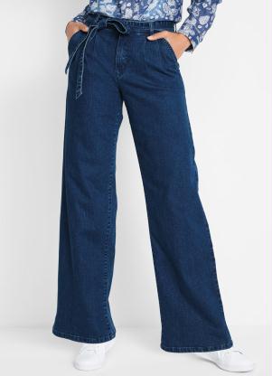 Calça Jeans Pantalona Clochard (Azul Médio)