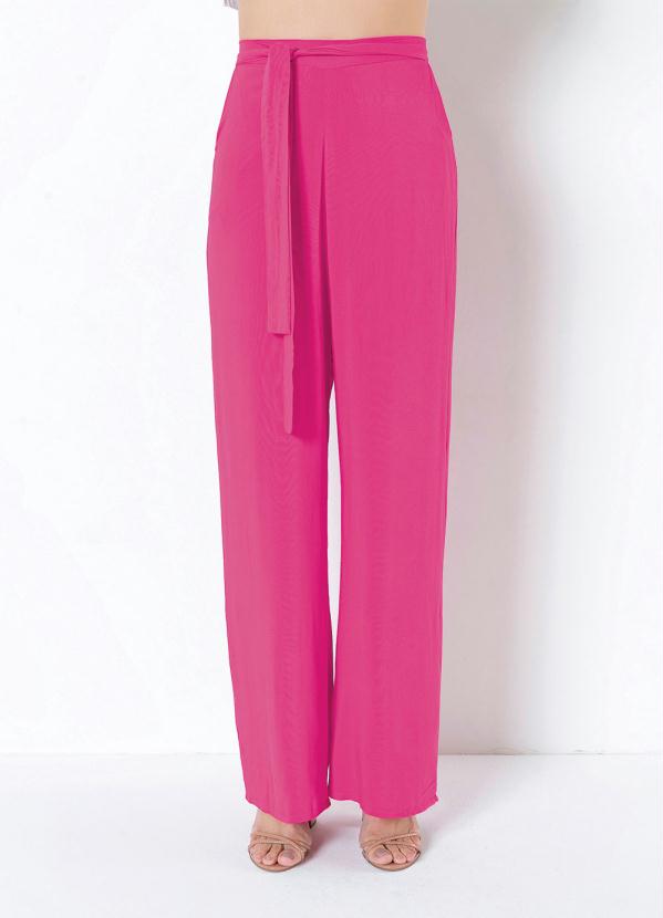 Calça Pantalona com Bolsos (Pink)