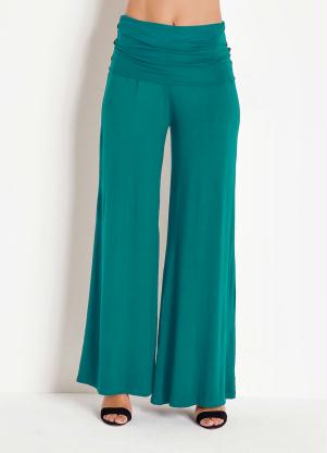 Calça Pantalona (Verde Jade)