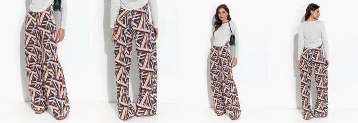 Cala Listras Mostarda com Elstico na Cintura