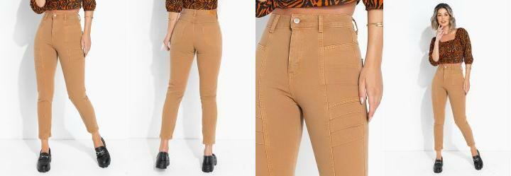 Cala Cqui Mom Jeans com Drapeado Sawary