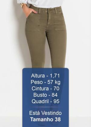 calça verde militar sawary