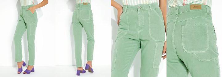 Cala Verde Reta com Bolsos Sawary