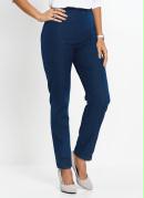 Calça Skinny Jeans com Recortes Azul Médio 