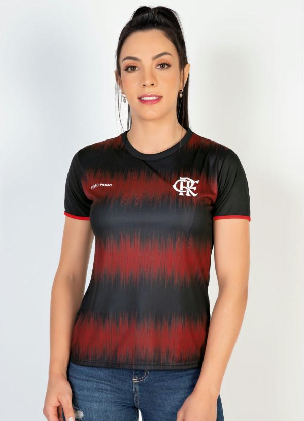 Camiseta Flamengo Feminina Part (Preta)