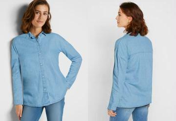 Camisa Jeans Azul Claro