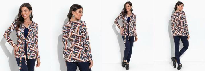 Casaco Listras Mostarda com Faixa para Amarrar