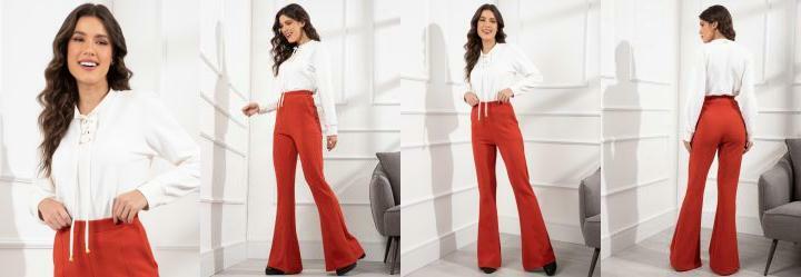 Casaco Off White com Amarrao