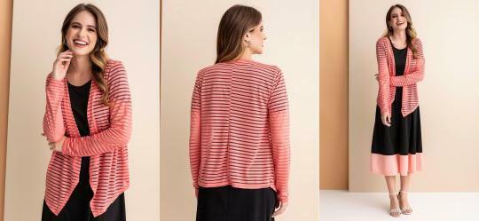 Casaco Salmo em Malha Fio Tinto